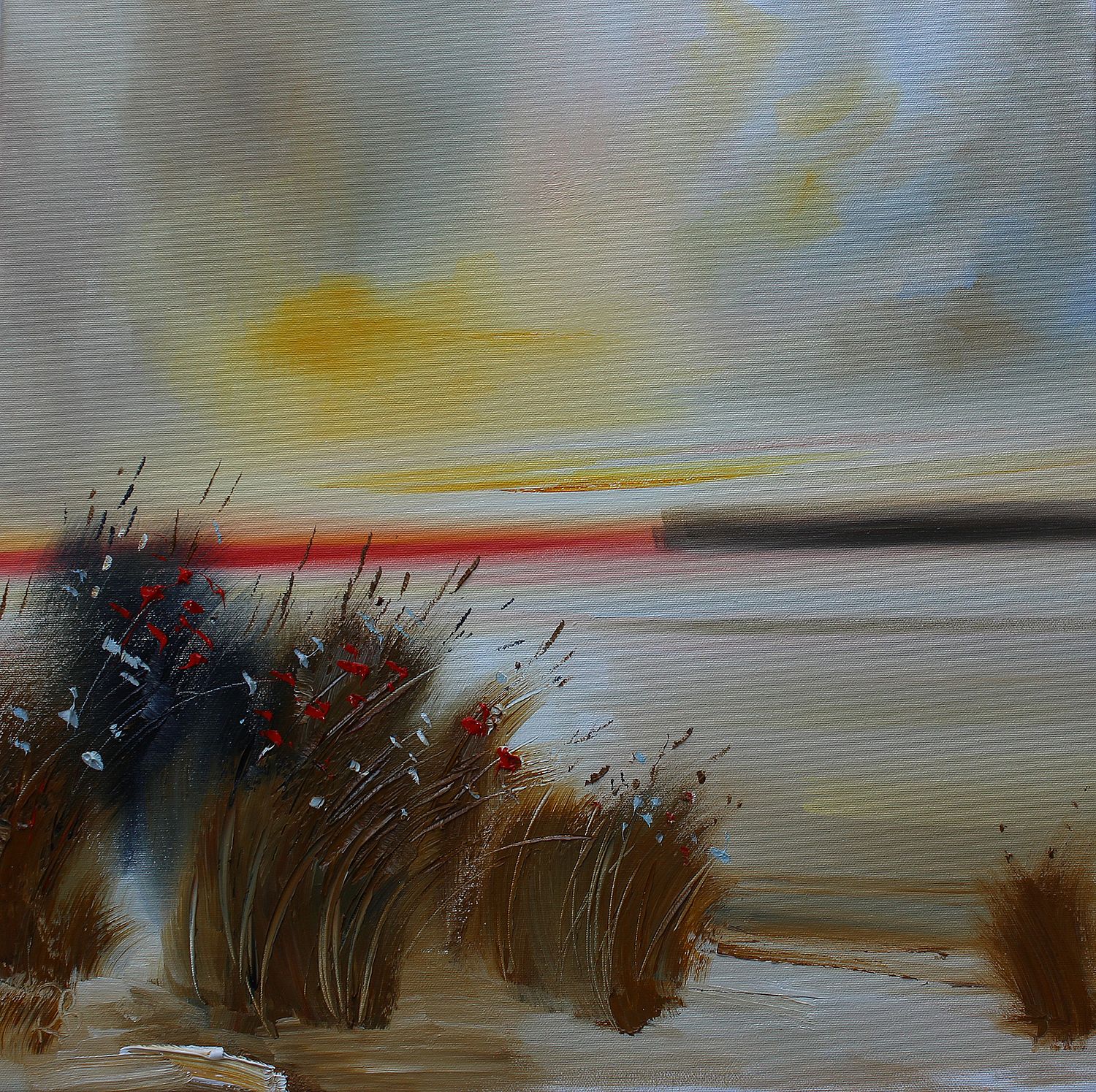Sandy Shores 50 x 50 cm oil  by Rosanne  Barr 